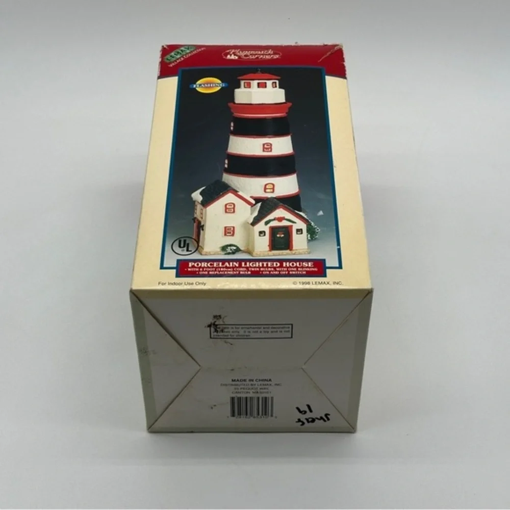 Vintage 1998 Lemax Plymouth Corners‎ Lighted House Flashing Lighthouse NEW